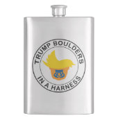 Trump-Boulder in einer Härte Flachmann (Vorderseite)