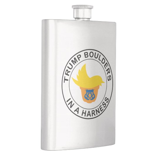 Trump-Boulder in einer Härte Flachmann (Rechts)