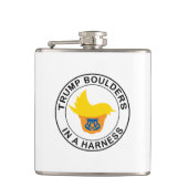 Trump-Boulder in einer Härte Flachmann (Vorderseite)