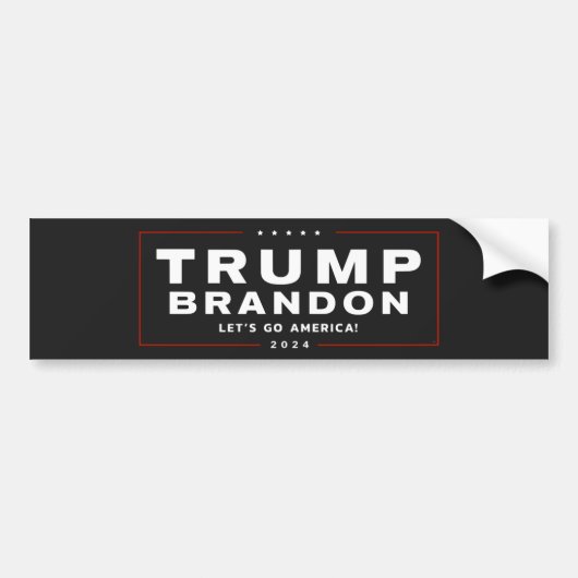 Trump Brandon 2024™ Autoaufkleber White (Vorne)