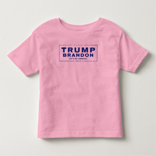 Trump Brandon 2024™ Election Toddler Pink T - Shir Kleinkind T-shirt (Vorderseite)