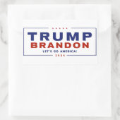 Trump Brandon 2024™-Wählkleber Offiziell Rechteckiger Aufkleber (Tasche)