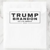 Trump Brandon 2024™-Wählkleber (schwarz) Rechteckiger Aufkleber (Tasche)
