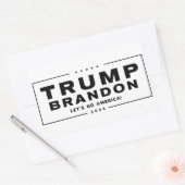 Trump Brandon 2024™-Wählkleber (schwarz) Rechteckiger Aufkleber (Umschlag)
