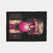 Trump Bubble Gum Fleecedecke (Vorderseite (Horizontal))