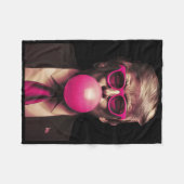 Trump Bubble Gum Fleecedecke (Vorderseite (Horizontal))