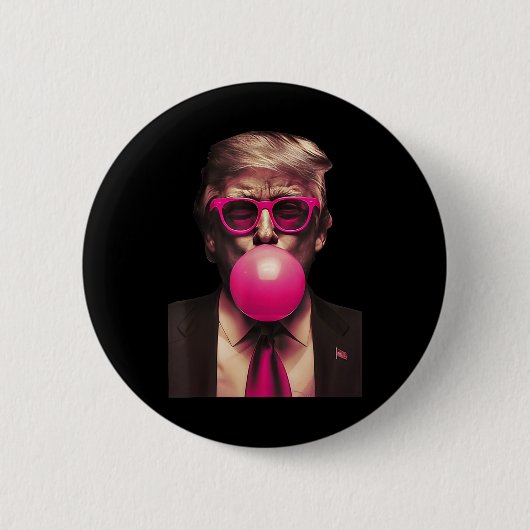Trump Bubble Gum Funny Button (Vorderseite)