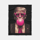 Trump Bubble Gum Funny Fleecedecke (Vorderseite)