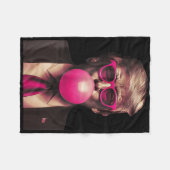 Trump Bubble Gum Funny  Fleecedecke (Vorderseite (Horizontal))
