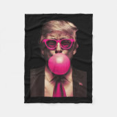 Trump Bubble Gum Funny Fleecedecke (Vorderseite)