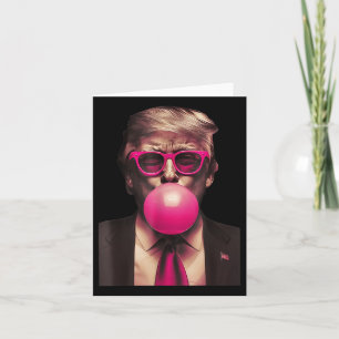 Trump Bubble Gum Funny Karte
