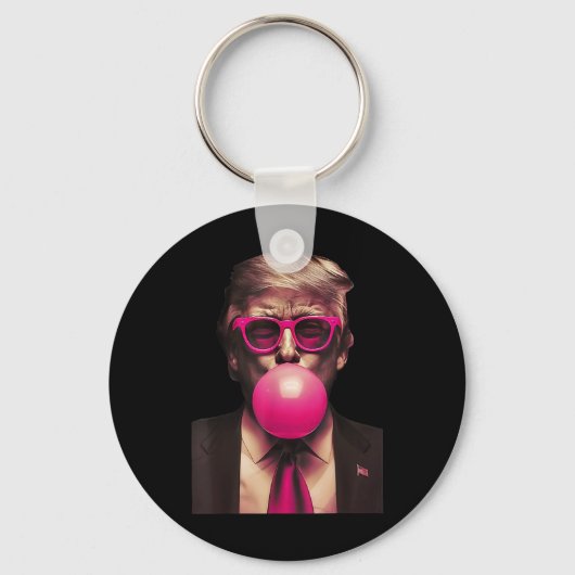 Trump Bubble Gum Funny Schlüsselanhänger (Vorderseite)