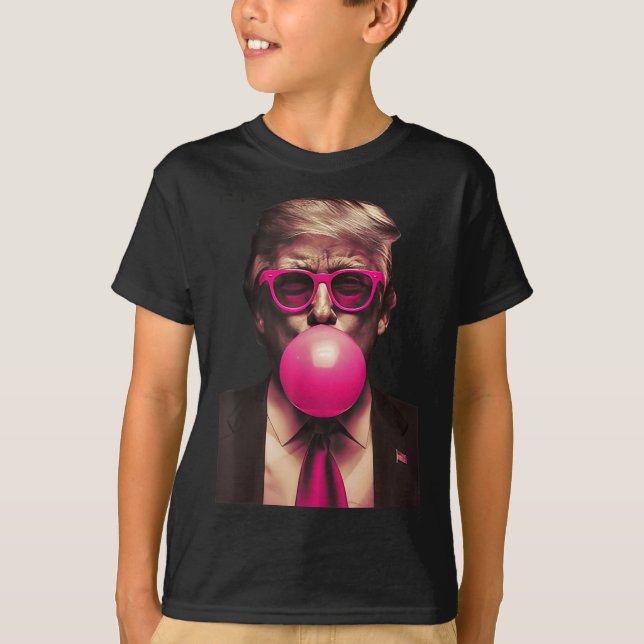 Trump Bubble Gum Funny T-Shirt (Vorderseite)