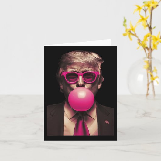 Trump Bubble Gum Karte (Gelbe Blume)