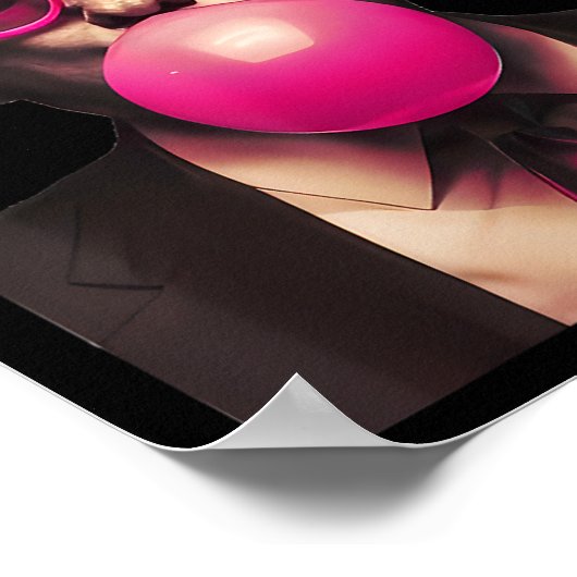 Trump Bubble Gum Pink 2 Poster (Ecke)