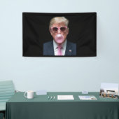 Trump Bubble Gum Pink Funny US Präsident Banner (Messeveranstaltung)