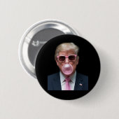 Trump Bubble Gum Pink Funny US Präsident Button (Vorne & Hinten)