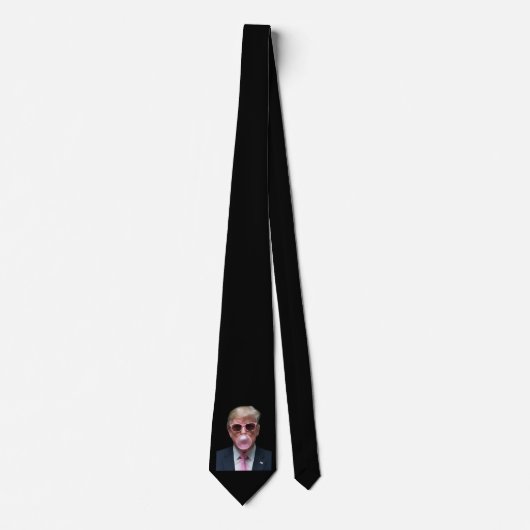 Trump Bubble Gum Pink Funny US Präsident Krawatte (Vorderseite)