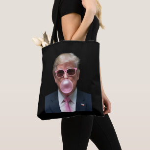 Trump Bubble Gum Pink Lustig USA Präsident Tasche