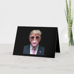Trump Bubble Gum Pink Lustiger USA Präsident Dankeskarte