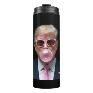 Trump Bubble Gum Pink Lustiger USA Präsident Thermosbecher