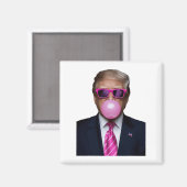 Trump Bubble Gum Pink Magnet (Vorderseite/Rückseite)