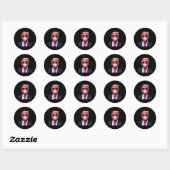 Trump Bubble Gum Pink Runder Aufkleber (Blatt)