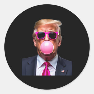 Trump Bubble Gum Pink Runder Aufkleber