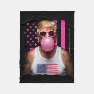 Trump Bubble Gum Rosa Sonnenbrille USA-Flagge Lust Fleecedecke