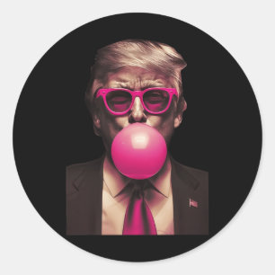 Trump Bubble Gum Runder Aufkleber