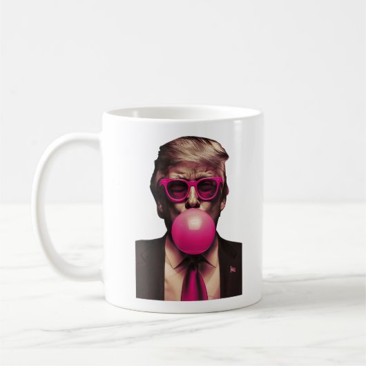Trump Bubble Gum, Trump für Präsident 2024 Kaffeetasse (Links)
