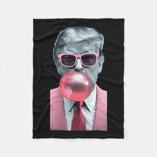Trump Bubble Gum Yum Fleecedecke (Vorderseite)