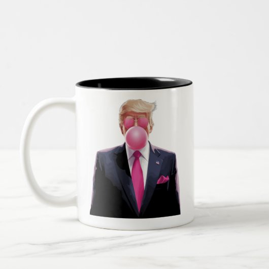 Trump Bubble Gum Zweifarbige Tasse (Links)