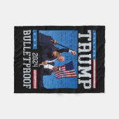 Trump: Bulletproof Fight Legend Donald Trump 2 Fleecedecke (Vorderseite (Horizontal))