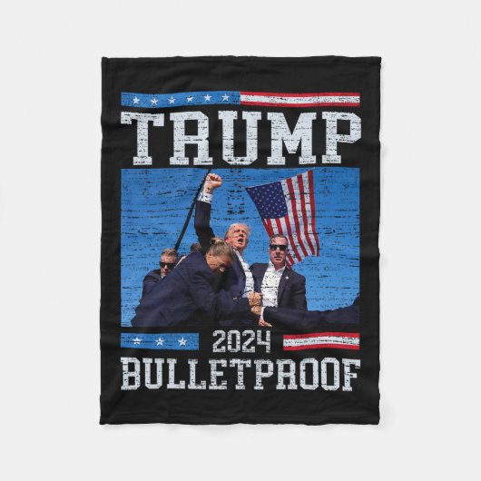 Trump: Bulletproof Fight Legend Donald Trump 2 Fleecedecke (Vorderseite)