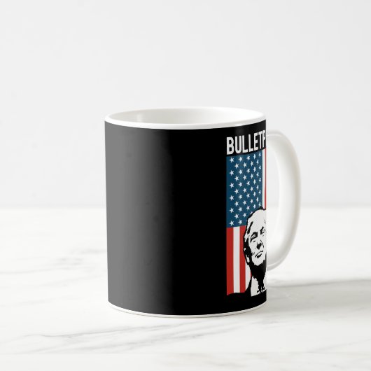 Trump Bulletproof - Versuch von Donald Trump zur E Kaffeetasse (VorderseiteRechts)