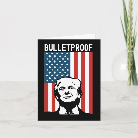 Trump Bulletproof - Versuch von Donald Trump zur E Karte (Vorderseite)