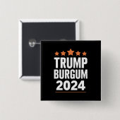 Trump Burgum für Präsidentschaftswahl 2024, USA Button (Vorne & Hinten)