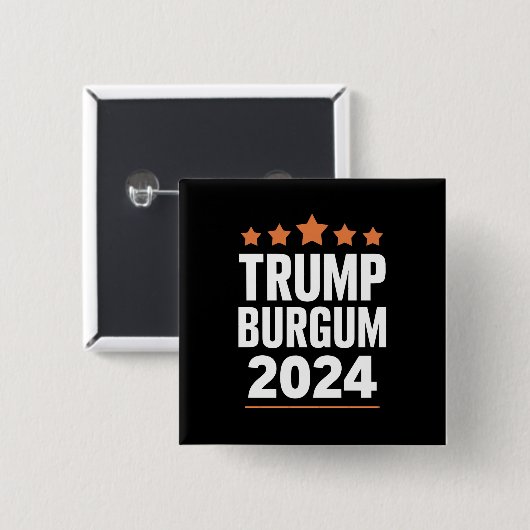 Trump Burgum für Präsidentschaftswahl 2024, USA Button (Vorne & Hinten)