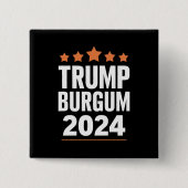 Trump Burgum für Präsidentschaftswahl 2024, USA Button (Vorderseite)