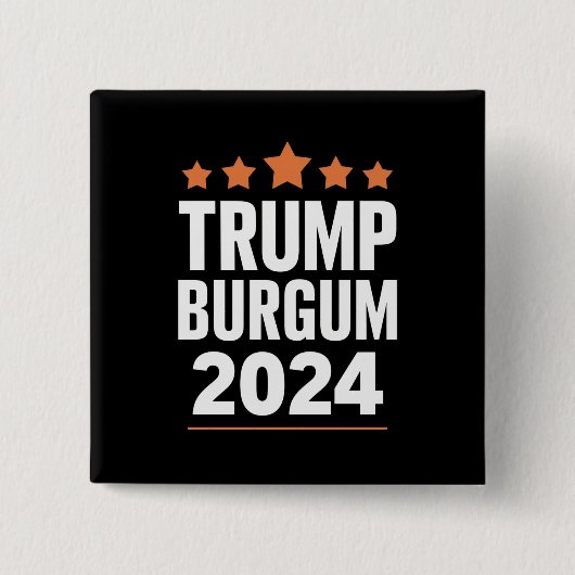 Trump Burgum für Präsidentschaftswahl 2024, USA Button (Vorderseite)