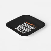 Trump Burgum für Präsidentschaftswahl 2024, USA Pappteller (Gewinkelt)