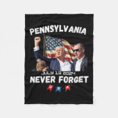 Trump Butler Pennsylvania Vergiss nie Fleecedecke (Vorderseite)