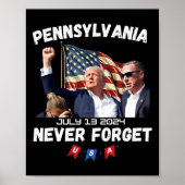Trump Butler Pennsylvania Vergiss nie Poster (Vorne)