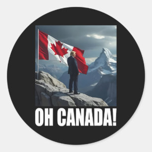 Trump Canada Flag Men Women Apparel Runder Aufkleber