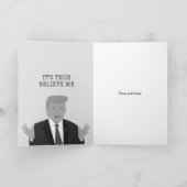 Trump-Cartoon-Grußkarte des lustigen Vaters Tag Karte (Innenseite)