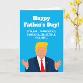 Trump-Cartoon-Grußkarte des lustigen Vaters Tag Karte (Gelbe Blume)