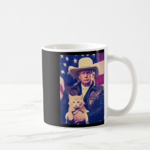 Trump Cat Shirt Funny Cowboy Donald Trump 2024 Ame Kaffeetasse