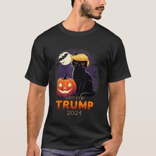 Trump Cat Shirts Black Cat Halloween Costume Cat L (Vorderseite)
