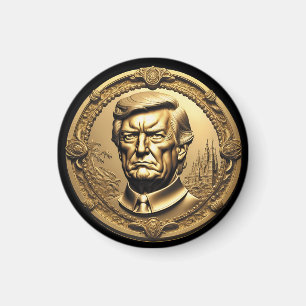 TRUMP CGI Collectible Gold Art Coin Doubloon Magnet